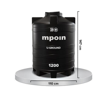 1100 L / MPOIN + UGROUNDUG1200 Water Torrent Tangki Tandon Air PVC Sand + Acc Set
