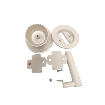 D 5 CM / GNP Kunci Handle Pintu Bulat Kamar Mandi PVC Putih Set