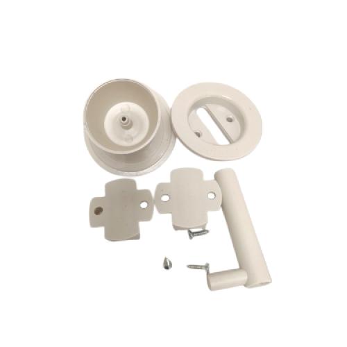 D 5 CM / GNP Kunci Handle Pintu Bulat Kamar Mandi PVC Putih Set