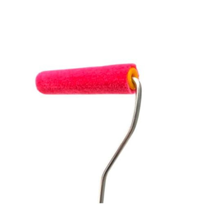 4 IN / WS Kuas Busa Roll Cat Tembok Kayu Besi Kecil + Gagang Set