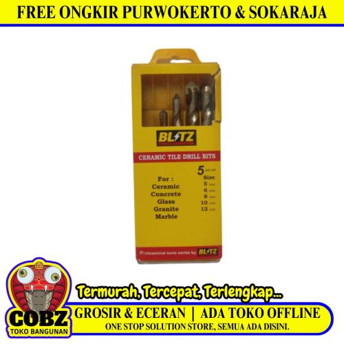 5 MM - 12 MM / BLITZ Masonry Drill Bits Mata Bor Beton Tembok 5 Pcs Set