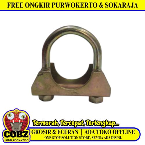 1 1/4 IN / TM Klem Pipa Bracket Knalpot Exhaust Clamp U Bolt Besi