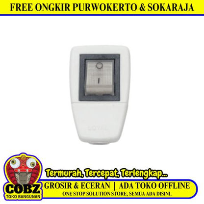 LOYAL Steker Jek Colokan Kabel Cowok Male Kotak Putih + Switch