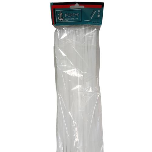 5.4 MM x 300 MM / POPEYE Kabel Cable Ties Tali Ripet 30 CM Putih Pack