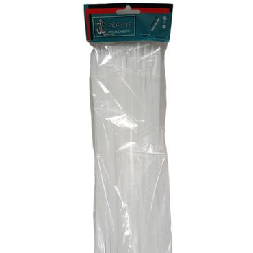 5.4 MM x 300 MM / POPEYE Kabel Cable Ties Tali Ripet 30 CM Putih Pack