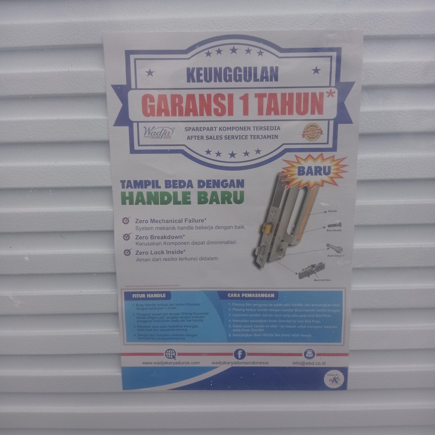 8 CM x 70 CM x 200 CM / WADJA Pintu Galvalum Kanan Set