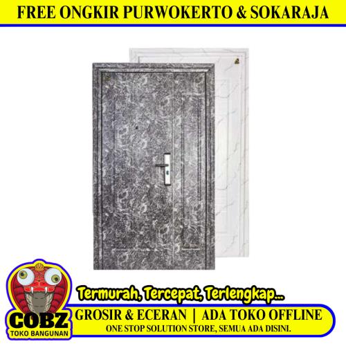 5 CM x 120 CM x 210 CM / FORTRESS MRBL FORT 120.14 MOM & SON Pintu Kamar Mandi Baja Putih Set