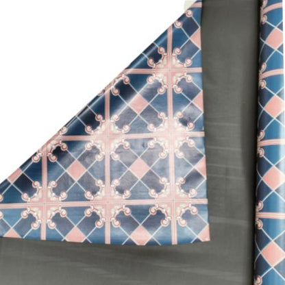 120 CM x 15 M / NANYA BPS 001 001 Karpet Perlak Lantai Meja Vinyl PVC Biru Roll