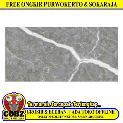 60 CM x 120 CM / SERENITY MANHATTAN GRIGIO Granit Dinding Kamar Mandi Glossy Dus