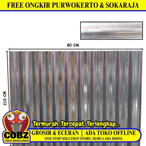 0.2 MM x 87 CM x 210 CM / LOKFOM Seng Gelombang 7 Kaki Anti Karat Lembar