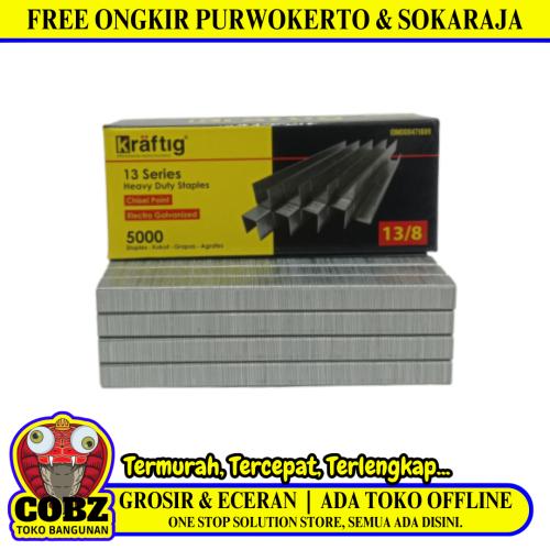 13 / 8 MM / KRAFTIG Refill Isi Guntacker Stapler Tembak 8 MM Dus