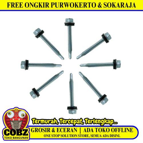 40 MM / TM Roofing Baut Sekrup Atap Baja Ringan Putih Biji