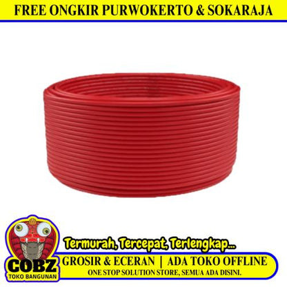 1 INTI x 4 MM x 50 M / KITANI NYA Tunggal Kabel Tembaga SNI Merah Roll