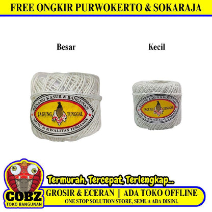 TM Benang Kasur Rami Jahit Bol Tukang Bangunan Putih Roll