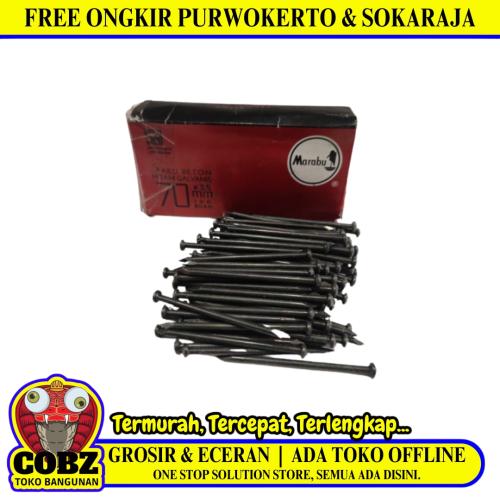 70 MM / MARABU Paku Beton Tembok Dinding Hitam Dus