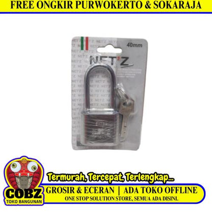 40 MM / NET'Z Gembok Pintu Pagar Padlock Anti Maling Leher Panjang