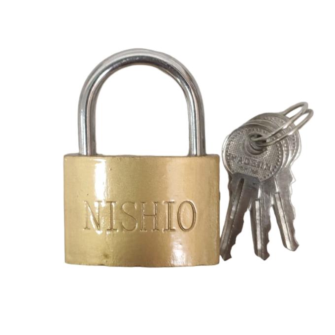 38 MM / NISHIO Gembok Pintu Pagar Padlock Anti Maling Leher Pendek