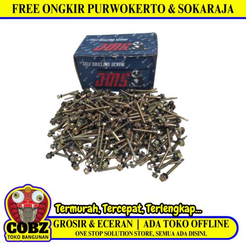 # 12 x 50 MM / JMS PANDA Roofing Baut Sekrup Atap Baja Ringan Kuning Dus