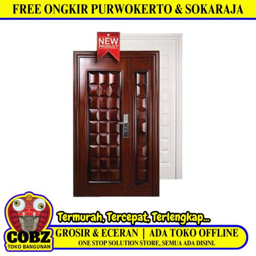 5 CM x 120 CM x 210 CM / FORTRESS FORT 120.16 MOM & SON Pintu Kamar Mandi Baja White Set