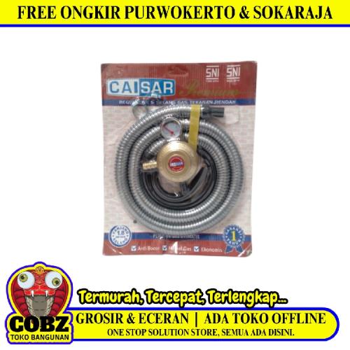 180 CM / CAISAR Selang + Regulator Gas Tekanan Rendah + Meteran Set