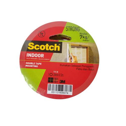 24 MM / SCOTH Isolasi Bolak Balik Busa Double Foam Tape Putih