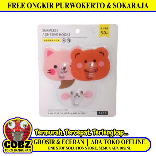SEAMLESS Kapstok Cantel Gantungan Baju Dinding Mini Bahan Set