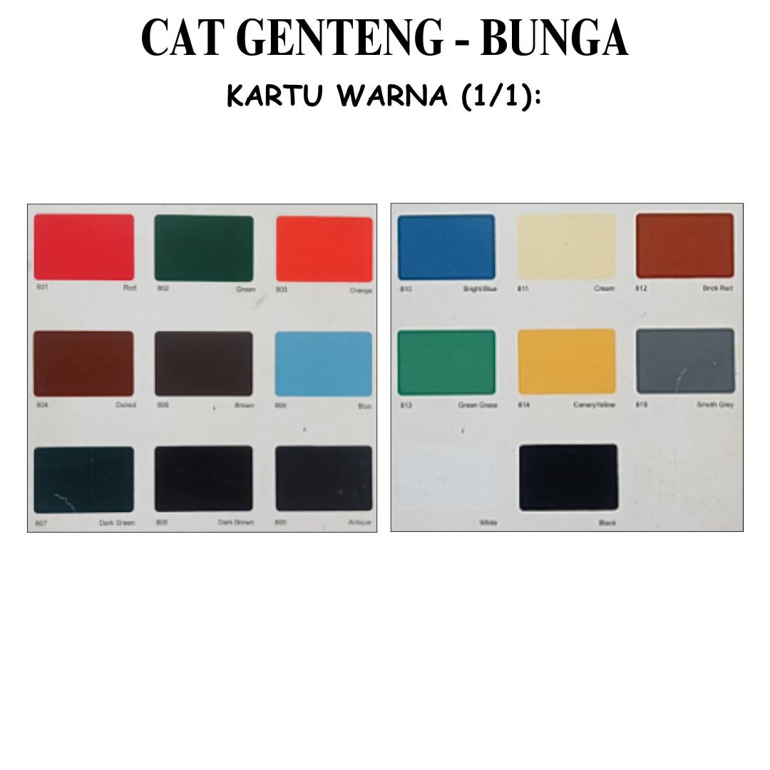 1 KG / CAP BUNGA Cat Genteng Kolam Tembok Roof Paint Galon