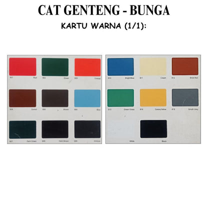 1 KG / CAP BUNGA Cat Genteng Kolam Tembok Roof Paint Galon