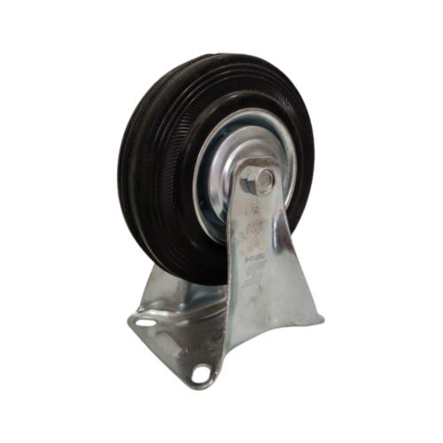 5 IN / TRIPLE-S Roda Mati Trolly Gepeng Plat 120 MM Karet Hitam