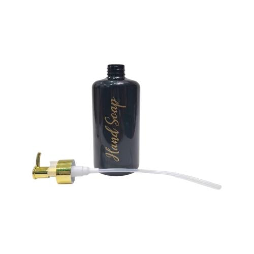 500 ML / HAND SOAP Dispenser Tempat Sabun Shampoo Cair Letak PVC Hitam Glossy