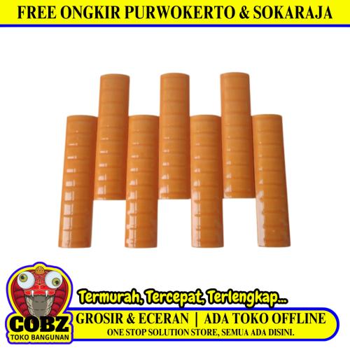 10 CM / TM Kuku Macan Bon Bon Lis Keramik Garis Orange Lembar