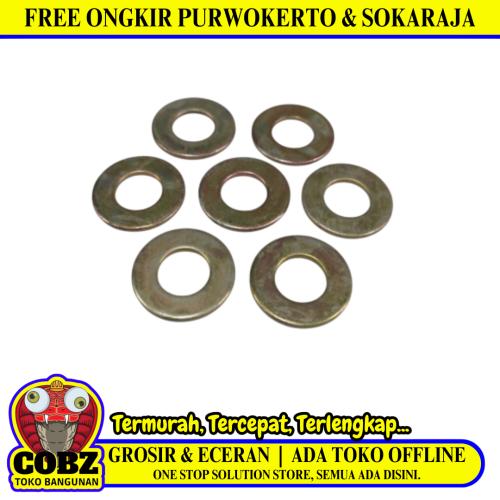 12 MM / TM Ring Plat Washer Plate Baut Sekrup Bulat Kuning Biji