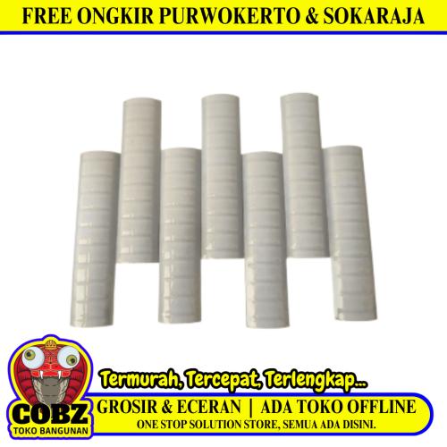 10 CM / TM  Kuku Macan Bon Bon Lis Keramik Garis White Lembar