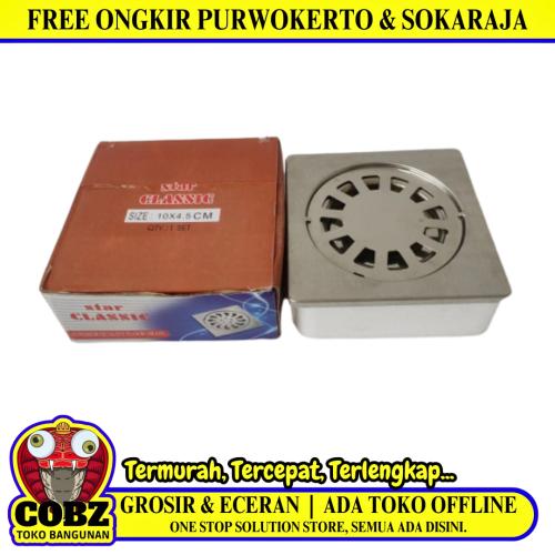 4 IN / STAR CLASSIC  Saringan Got Leher Pendek Floor Drain Stainless