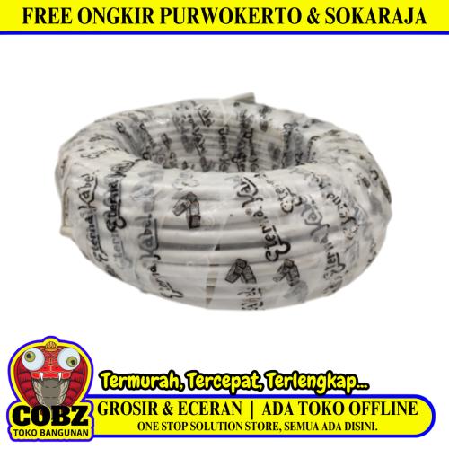 2 INTI x 2.5 MM x 50 M / ETERNA NYMHY Serabut Kabel Tembaga SNI Putih Roll