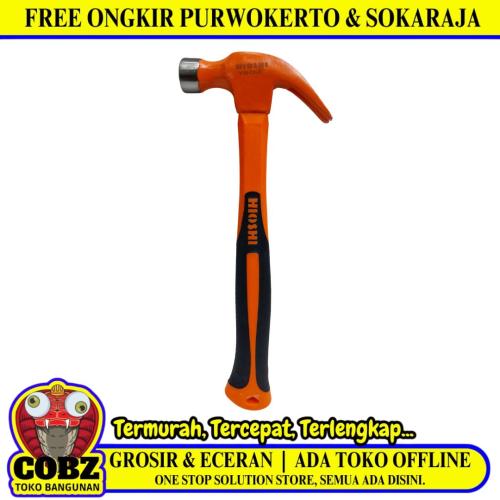 16 OZ / HIOSHI Palu Martil Kambing Tanduk Congkel Paku Gagang Karet