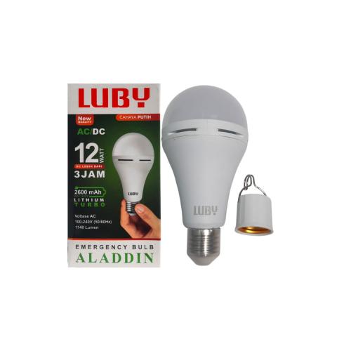 12 WATT / LUBY ALADDIN Lampu Aladin Emergency LED Rechargeable Putih