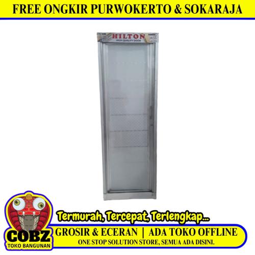 8 CM x 66 CM x 195 CM / HILTON Pintu Kamar Mandi Galvalum Kiri Set