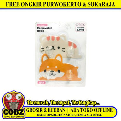 SOLO CORNER Kapstok Cantel Gantungan Baju Dinding Mini PVC Set