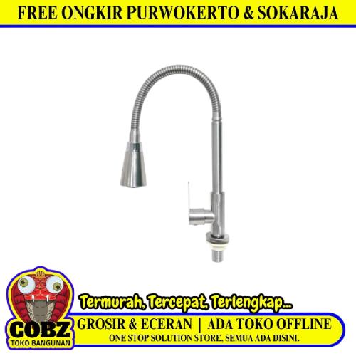 1/2 IN / BANO SUS304 Kran Angsa Fleksibel Sink BCP Wastafel Stainless