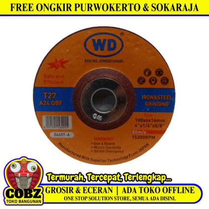 4 IN / WD T27 A24QBF Metal Grinding Mata Gerinda Poles Asah Besi
