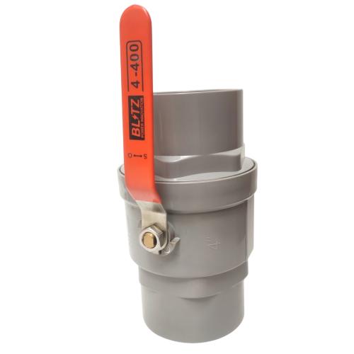 4 IN / BLITZ Stop Keran Polos Ball Valve Engkol Plastik PVC
