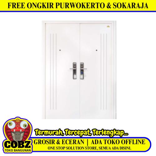 5 CM x 150 CM x 210 CM / FORTRESS FORT 150.12 DOUBLE DOOR Pintu Baja White Set