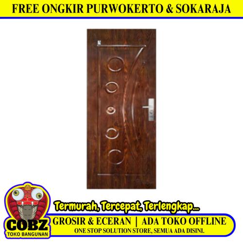4 CM x 90 CM x 210 CM / FORTRESS URBAN 90.03 SINGLE DOOR Pintu Baja Coklat Set