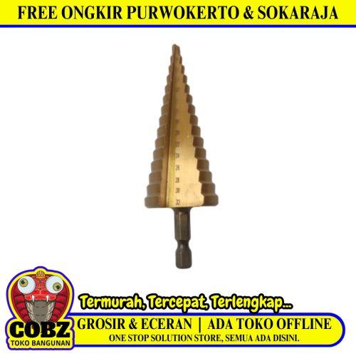 4 MM - 32 MM / NM Pagoda Mata Bor Besi Kayu PVC Spiral Step Cone Drill
