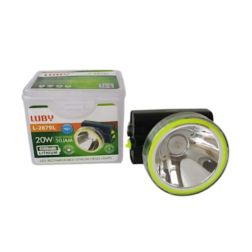 20 WATT / LUBY L-2879L Senter Kepala Lampu LED Headlamp Jauh Dekat Charge