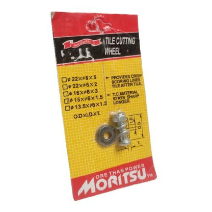 16 MM x 6.0 MM x 3.0 MM / MORITSU Mata Potong Keramik Dorong Tile Cutter Set