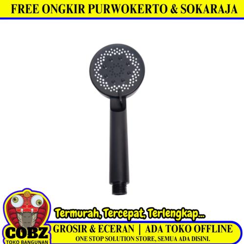 1/2 IN / COBZ NP13-B Kepala Shower Tangan Kamar Mandi Hitam PVC