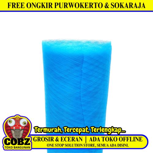 3 MM x 3 MM x 120 CM x 25 M / OKAWA Strimin Nyamuk Parabola PVC Biru Roll