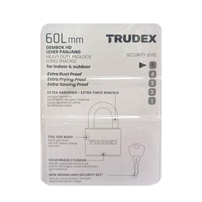 60 MM / TRUDEX Gembok Pintu Pagar Padlock Anti Maling Leher Panjang